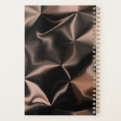 Moderne Salon Schoonheidsschaar Goud Boeking Bruin Planner (Achterkant)