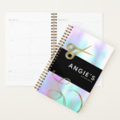 Moderne Salon Schoonheidsschaar Gouden Boekingshol Planner (Display)