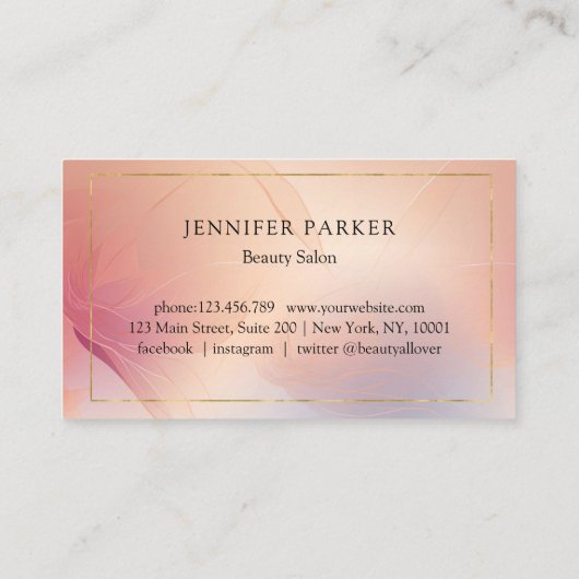 Moderne Salon Spa Loyaliteit 5 Visitekaartje (Achterkant)