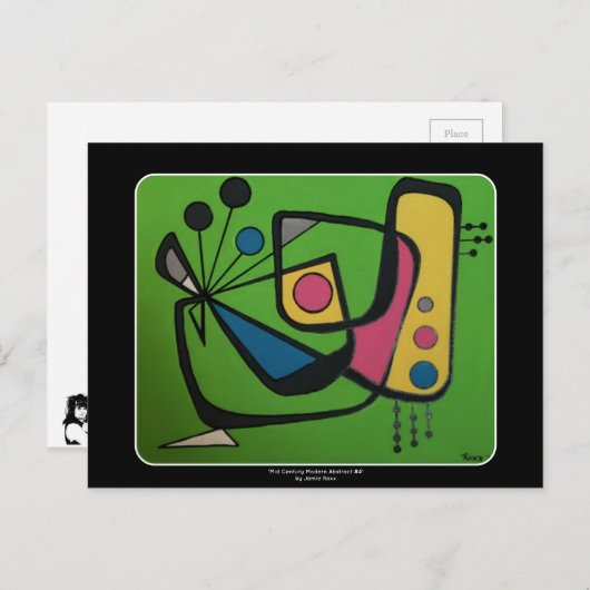 "Moderne Samenvatting num 4 van het midden van de Briefkaart (Voorkant / Achterkant)