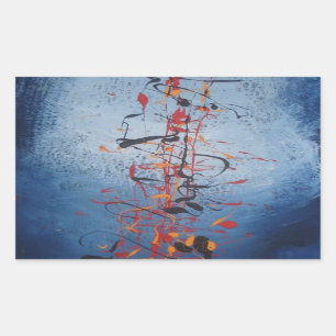 Moderne Samenvatting Rechthoekige Sticker