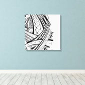 Moderne Samoaanse tattoo kunst Canvas Afdruk (Insitu (Houten vloer))