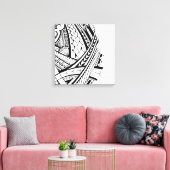 Moderne Samoaanse tattoo kunst Canvas Afdruk (Insitu (Woonkamer))