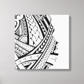 Moderne Samoaanse tattoo kunst Canvas Afdruk (Voorkant)