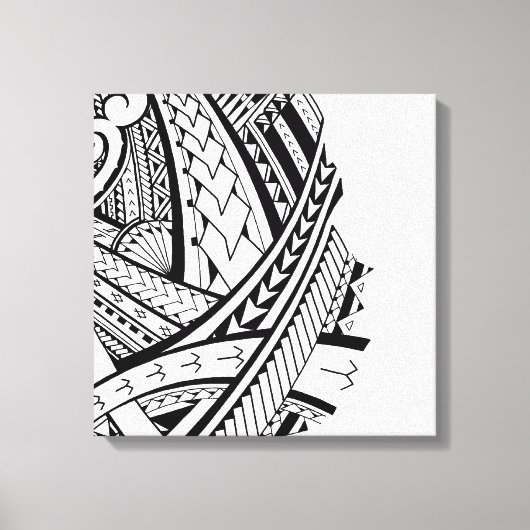 Moderne Samoaanse tattoo kunst Canvas Afdruk (Voorkant)