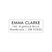 Moderne Sans Serif Retouradres Zelfinkende Stempel (Design)
