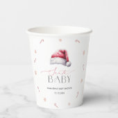 Moderne Santa Baby Christmas Baby shower papieren  Papieren Bekers (Achterkant)