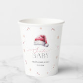 Moderne Santa Baby Christmas Baby shower papieren  Papieren Bekers (Voorkant)