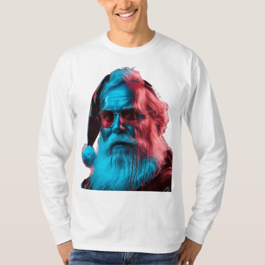 Moderne Santa Claus Mannen Sweatshirts T-shirt (Voorkant)
