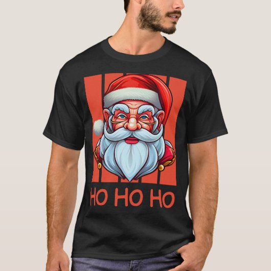 Moderne Santa Claus Portret T-shirt (Voorkant)