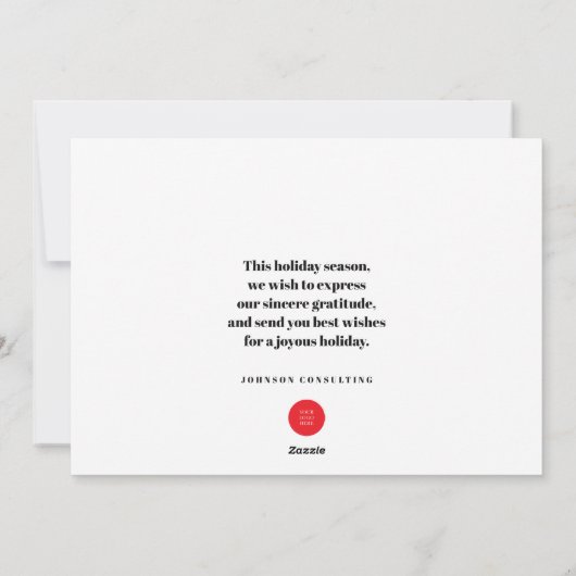 Moderne Santa en Snowflakes | Vakantiegroet Feestdagenkaart (Achterkant)