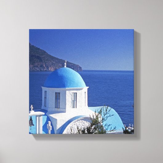 Moderne Santorini Griekenland Uitgerekte Canvas Pr (Voorkant)