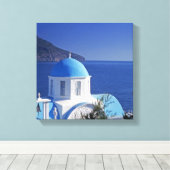 Moderne Santorini Griekenland Uitgerekte Canvas Pr (Insitu (Houten vloer))