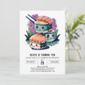 Moderne Sashimi Kinderen Verjaardag Kaart (Staand voorkant)