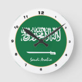 Moderne Saudische vlag, Saudi-Arabië thuis / ontwe Ronde Klok (Voorkant)