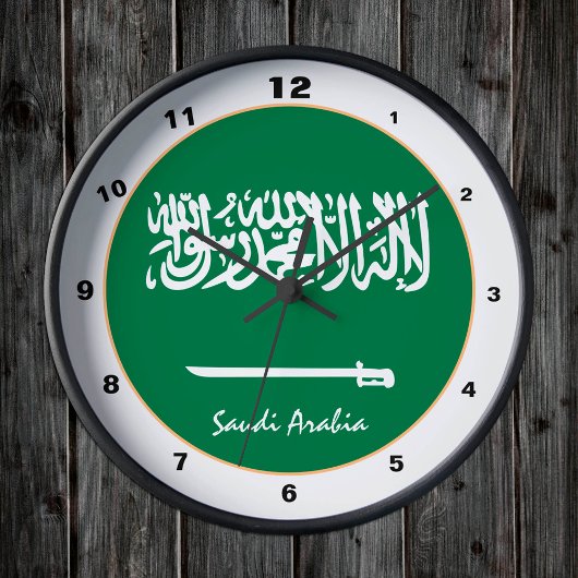 Moderne Saudische vlag, Saudi-Arabië thuis / ontwe Ronde Klok