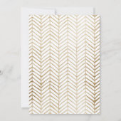 Moderne Save Our Date Foto Goud & Wit Kaart (Achterkant)