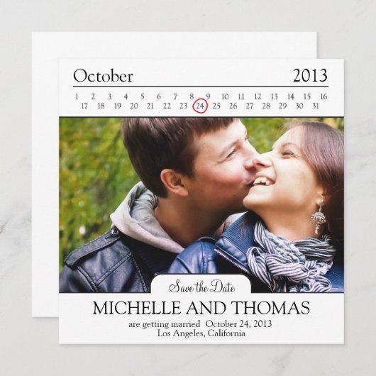 Moderne Save the Date (Voorkant / Achterkant)