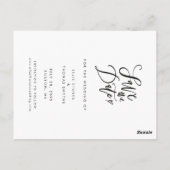 Moderne Save the Date 2 Foto Collage Script Briefkaart (Achterkant)