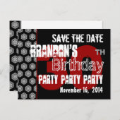 Moderne Save the Date 30th Verjaardagsfeest R205 Aankondigingskaart (Voorkant / Achterkant)