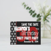 Moderne Save the Date 30th Verjaardagsfeest R205 Aankondigingskaart (Staand voorkant)