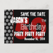 Moderne Save the Date 50th Verjaardagsfeest R203 Aankondigingskaart (Voorkant)