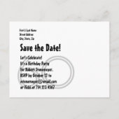 Moderne Save the Date 60th Verjaardagsfeest A03 Aankondigingskaart (Achterkant)