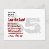 Moderne Save the Date 65th Verjaardagsfeest V19 Aankondigingskaart (Achterkant)