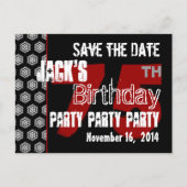 Moderne Save the Date 75e verjaardagsfeest R202 Aankondigingskaart (Voorkant)