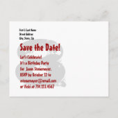 Moderne Save the Date 8e Verjaardagsfeest V30 Aankondigingskaart (Achterkant)