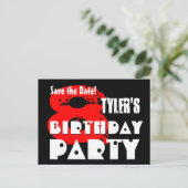 Moderne Save the Date 8e Verjaardagsfeest V30 Aankondigingskaart (Staand voorkant)