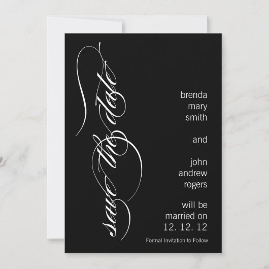 Moderne Save the Date-aankondiging 13 x 18 cm Kaart (Voorkant)