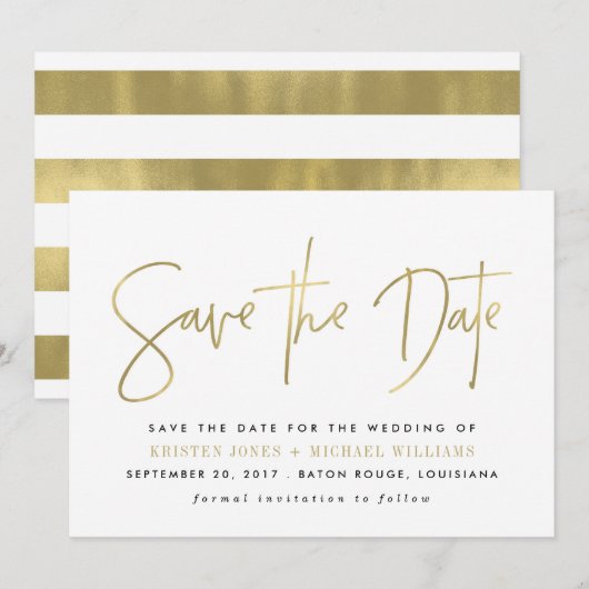 Moderne Save the Date Aankondigingen (Voorkant / Achterkant)