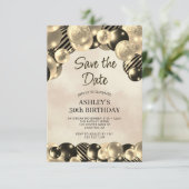 Moderne Save the Date ballonnen 30e verjaardag Kaart (Staand voorkant)