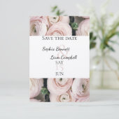 Moderne Save The Date Blush roze Platte Kaart (Staand voorkant)