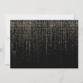 Moderne Save the Date Edgy Champagne Glitter Kaart (Achterkant)