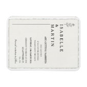 Moderne Save the Date Faux Deckled Edge Wedding Magneet (Horizontaal)