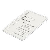 Moderne Save the Date Faux Deckled Edge Wedding Magneet (Linkerzijde)