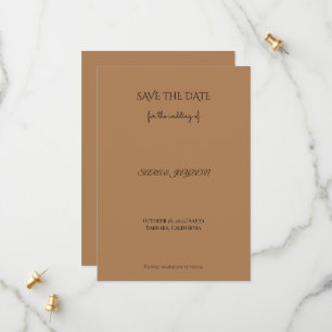 Moderne Save the Date Folie, Bloemen & Foto
