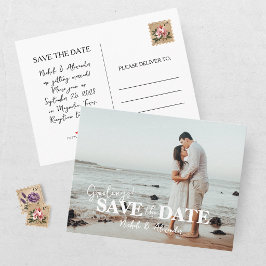 Moderne Save The Date-foto Aankondigingskaart