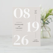 Moderne Save the Date Foto Aankondigingskaart (Staand voorkant)