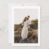 Moderne Save the Date Foto Aankondigingskaart (Achterkant)