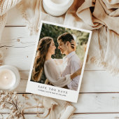 Moderne Save the Date Foto Chic bruiloft Kaart