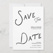 Moderne Save The Date-foto Kaart (Voorkant)