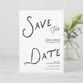 Moderne Save The Date-foto Kaart (Staand voorkant)