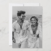 Moderne Save The Date Foto Sage Groen Kaart (Achterkant)