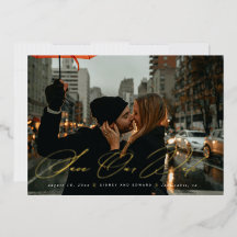 Moderne Save the Date Foto Trendy Script