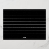 Moderne Save the Date Foto Trendy Script Folie Uitnodiging (Achterkant)