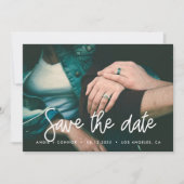 Moderne Save the date fotokaart (Voorkant)
