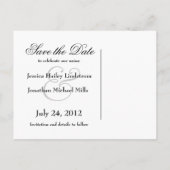 Moderne Save the Date Gele Zonnebloem Aankondigingskaart (Achterkant)